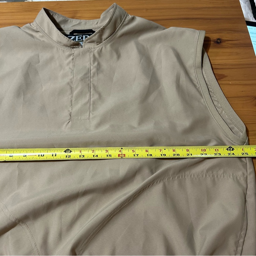 Zero Restriction Golf Outerwear Tan Microfiber Men’s Pullover Vest Size Large - Picture 6 of 7